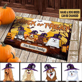 Trick Or Treat, Personalozed Dog Halloween - Personalized Doormat