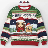 The Woof Of Christmas Love - Dog & Cat Personalized Custom Ugly Sweatshirt - Unisex Wool Jumper - Christmas Gift For Pet Owners, Pet Lovers