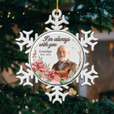 Custom Photo Resting In Heaven's Embrace - Memorial Personalized Custom Ornament - Metal Custom Shaped - Sympathy Gift, Christmas Gift For Family Members