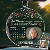 Custom Photo Your Love Lives On In Us - Memorial Personalized Custom Car Ornament - Acrylic Custom Shaped - Sympathy Gift For Family Members