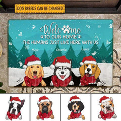 Welcome To Our Home Personalized Dog Doormat DM-NB224