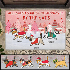 All Guests Must Be Approved By The Cats Personalized Cat Doormat DM-NB559