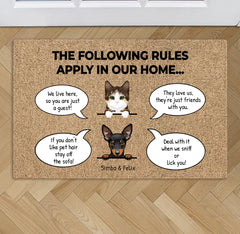 My/our rules - Personalized Doormat