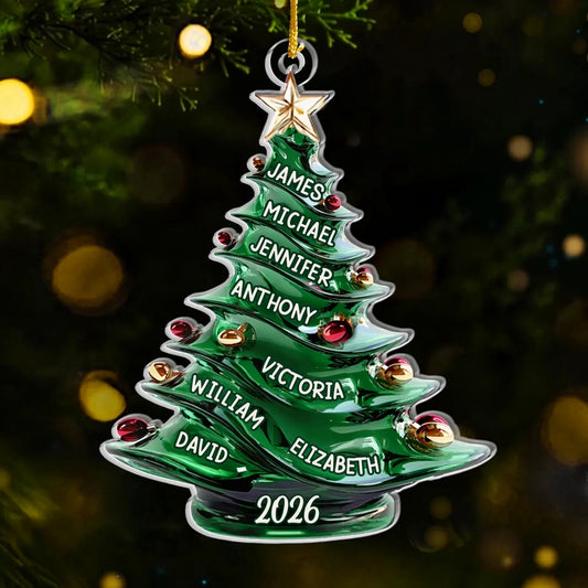 Custom Acrylic Ornament - Personalized Christmas Birthday Gifts For Mom, Dad, Brother, Sister, Kids - Together We Create Christmas Magic